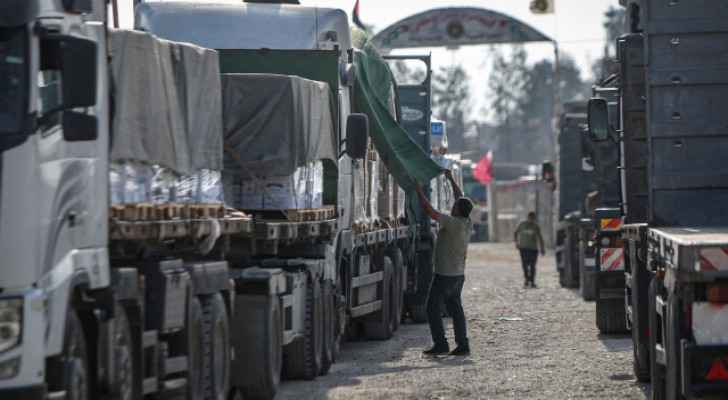 14 aid trucks enter Gaza through Rafah Crossing