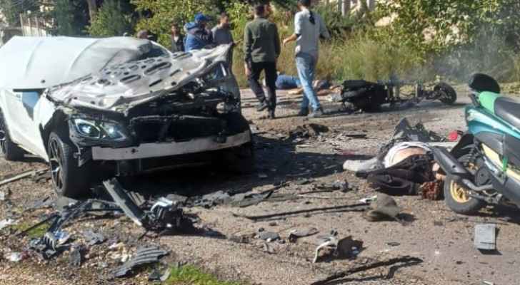 “Israeli” drone strike targets car 55 km deep into Lebanon
