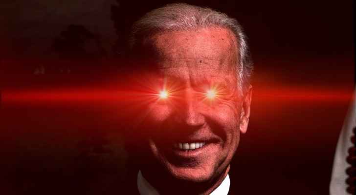 Joe Biden posts bizarre “laser eyes” meme on “X”