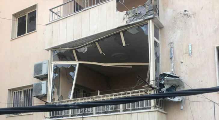 The building targeted by the "Israeli" drone in south Lebanon 