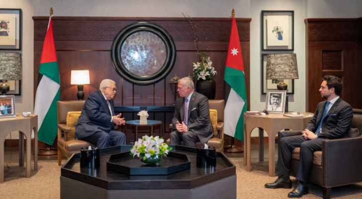 King warns during meeting with President Abbas of continued war on Gaza during Ramadan