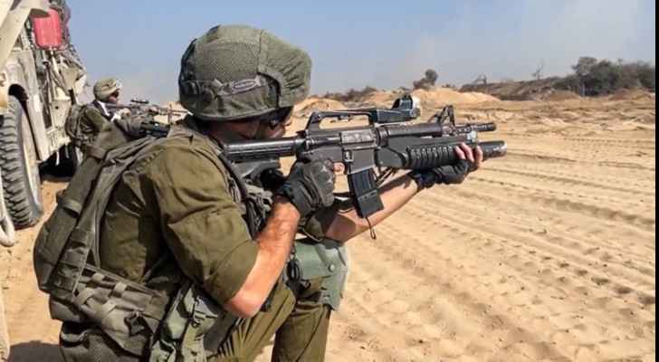An “Israeli” soldier in northern Gaza (November 5, 2023) (Raf Sanchez / NBC News)