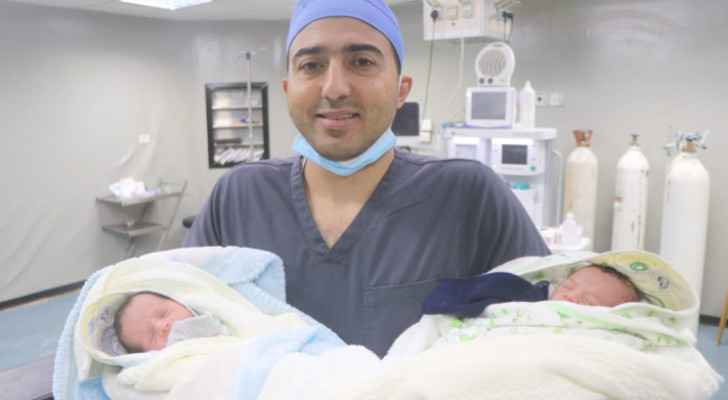 Two babies born at Jordanian Field Hospital Gaza/77