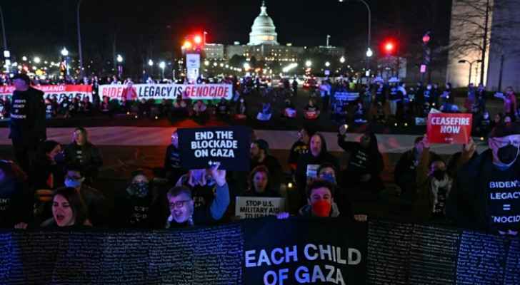 Protestors in Washington demanding ceasefire in Gaza  