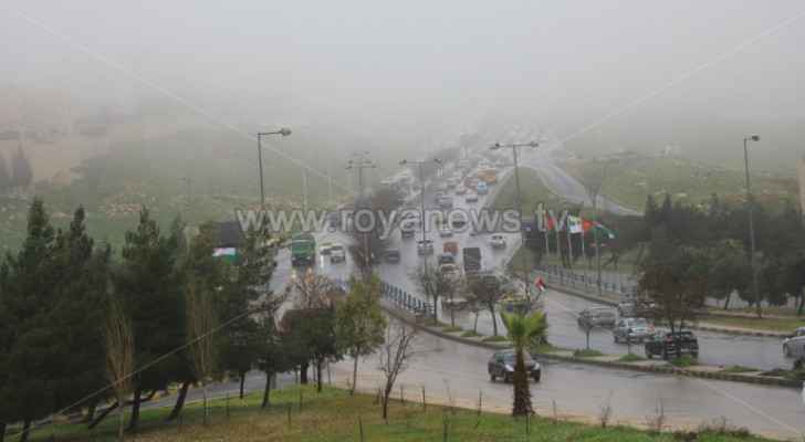 Rainy weather in Amman