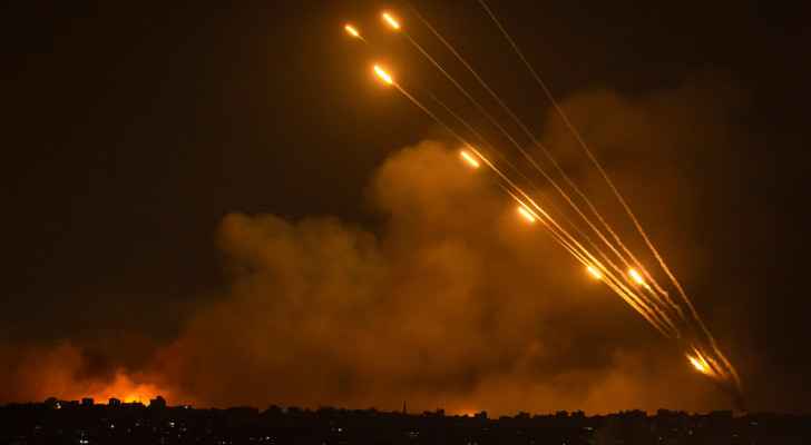 Rockets fired from Gaza towards “Israel”. (October 8, 2023) (Photo: Fatima Shbair/AP)