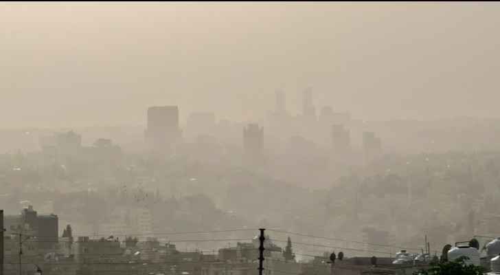 Dusty weather in Amman, Jordan. 