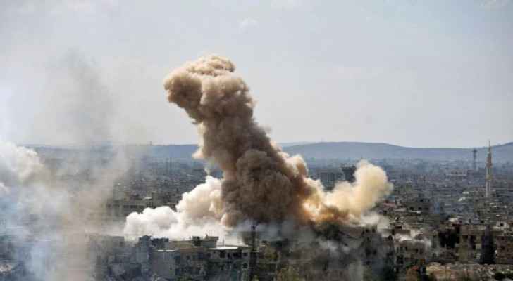 Smoke billows from a strike in Damascus, Syria. (File photo) 