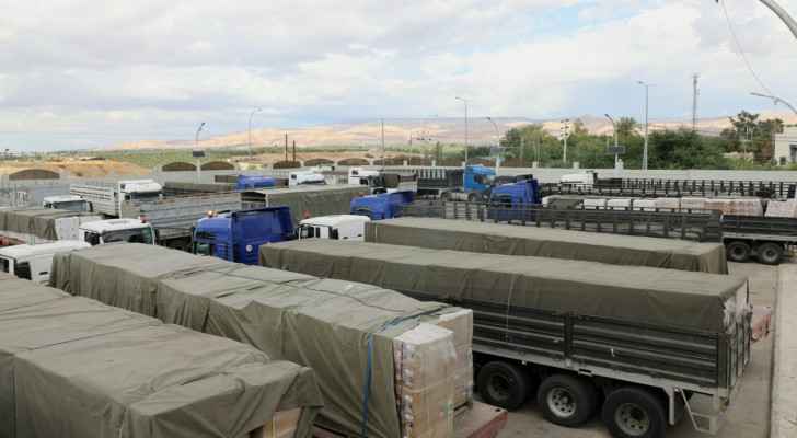 Jordan sends 92 aid trucks to Gaza