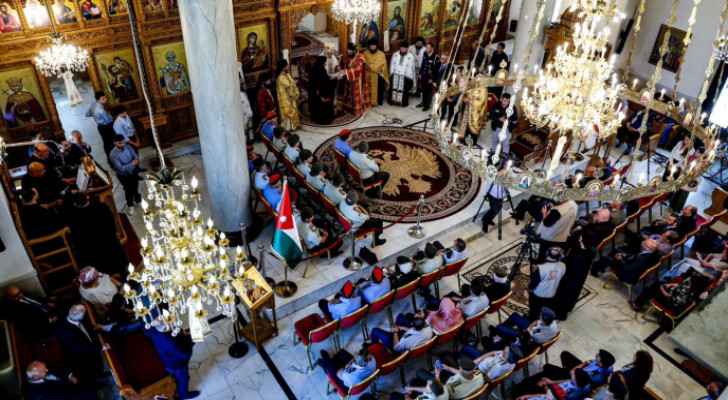 Grand military presence at Orthodox Church Independence Day celebration in Amman
