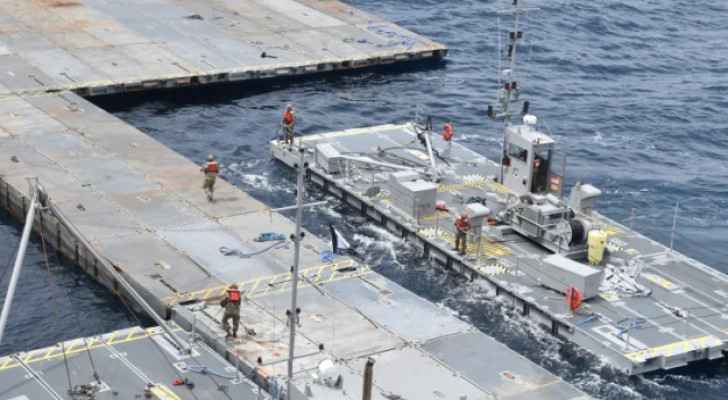 US floating dock near Gaza.