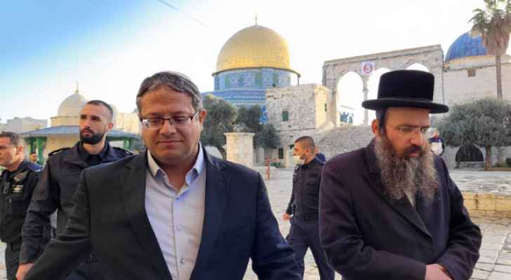 Itamar Ben-Gvir in front of Al-Aqsa Mosque