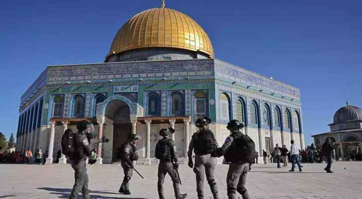 Israel Occupation Forces at Al-Aqsa Mosque 