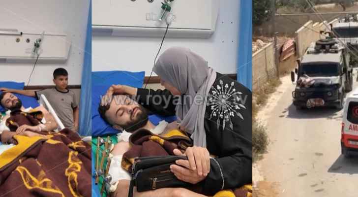 The abused Palestinian on his hospital bed.