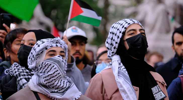 Pro-Palestinian protesters in New York City (Photo: AP)