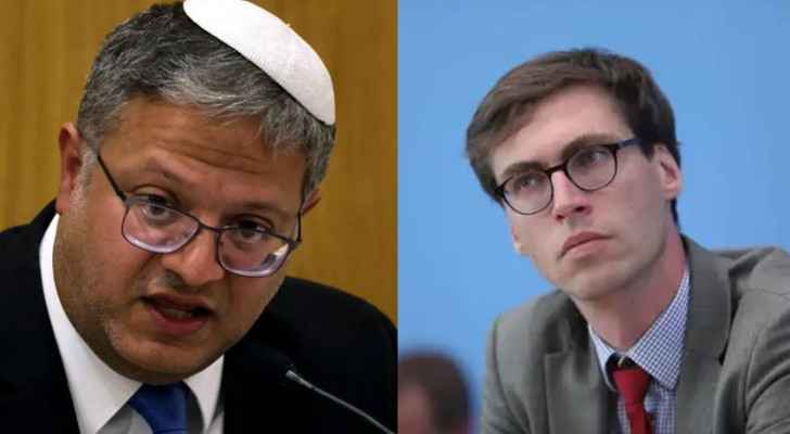 Left: "Israeli" National Security Minister Itamar Ben-Gvir, Right: German Deputy Foreign Ministry spokesman Christian Wagner