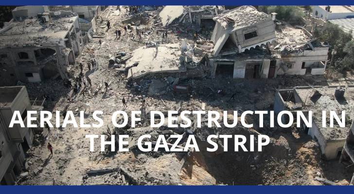 Aerials of destruction in the Gaza Strip